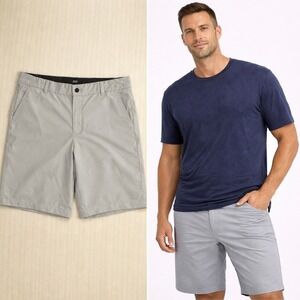 Good Good Golf Mens Performance Shorts Light Grey 34 Waist Polyester Activewear